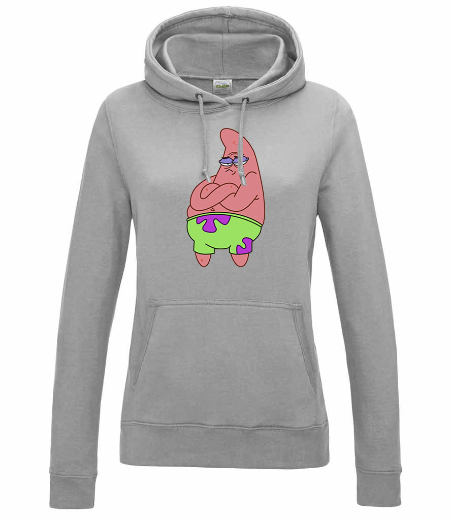 patrik csillag patric star spongya bob Sportszürke Női Kapucnis Pulóver