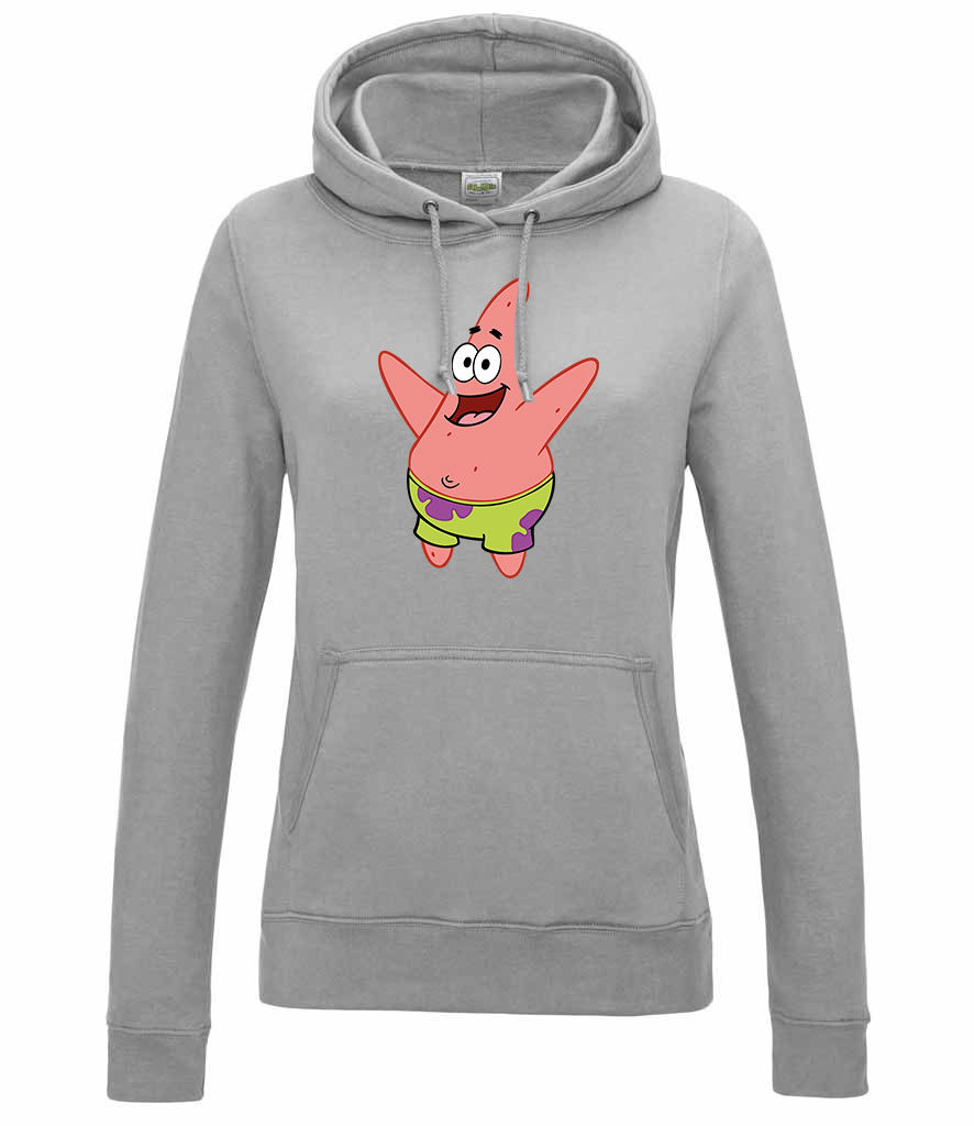 patrik csillag spongya bob Sportszürke Női Kapucnis Pulóver