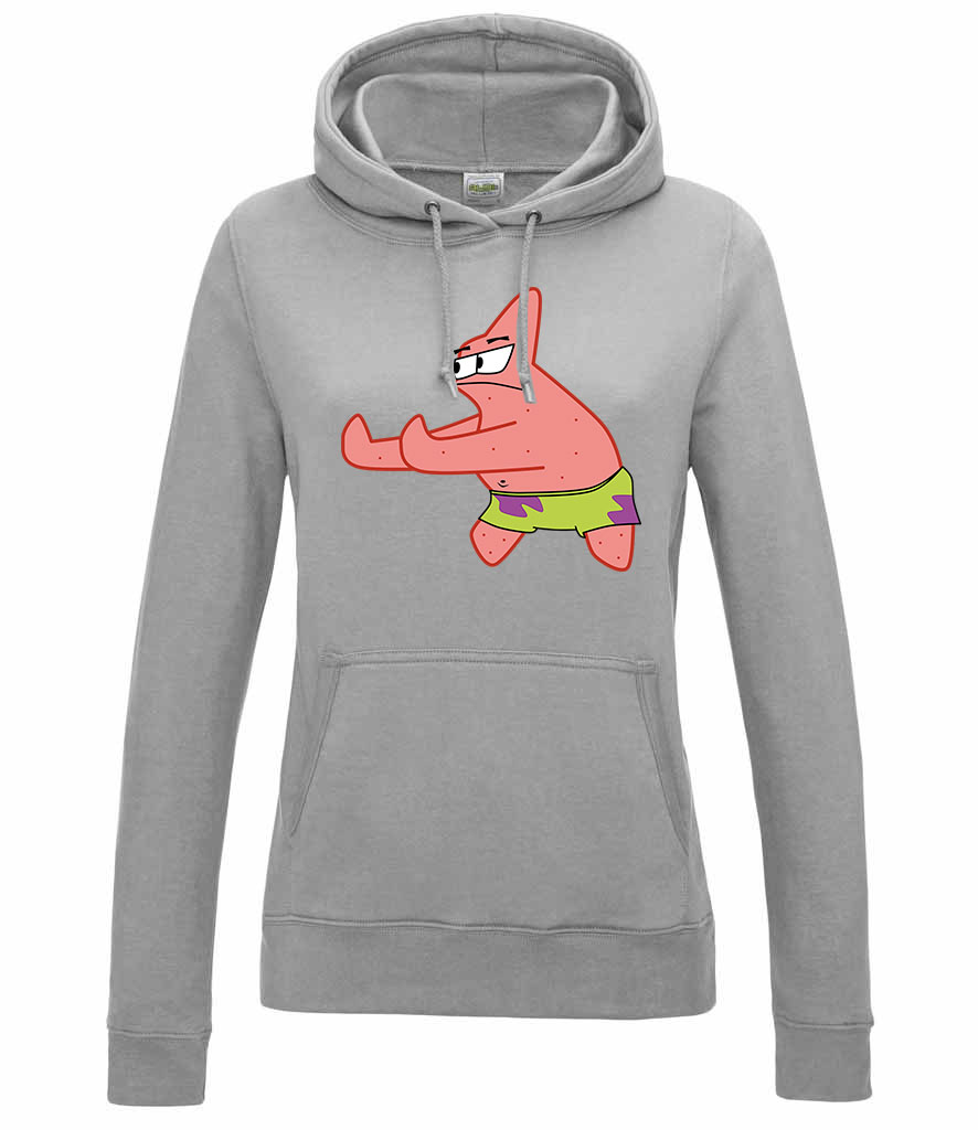 patrik csillag spongya bob Sportszürke Női Kapucnis Pulóver