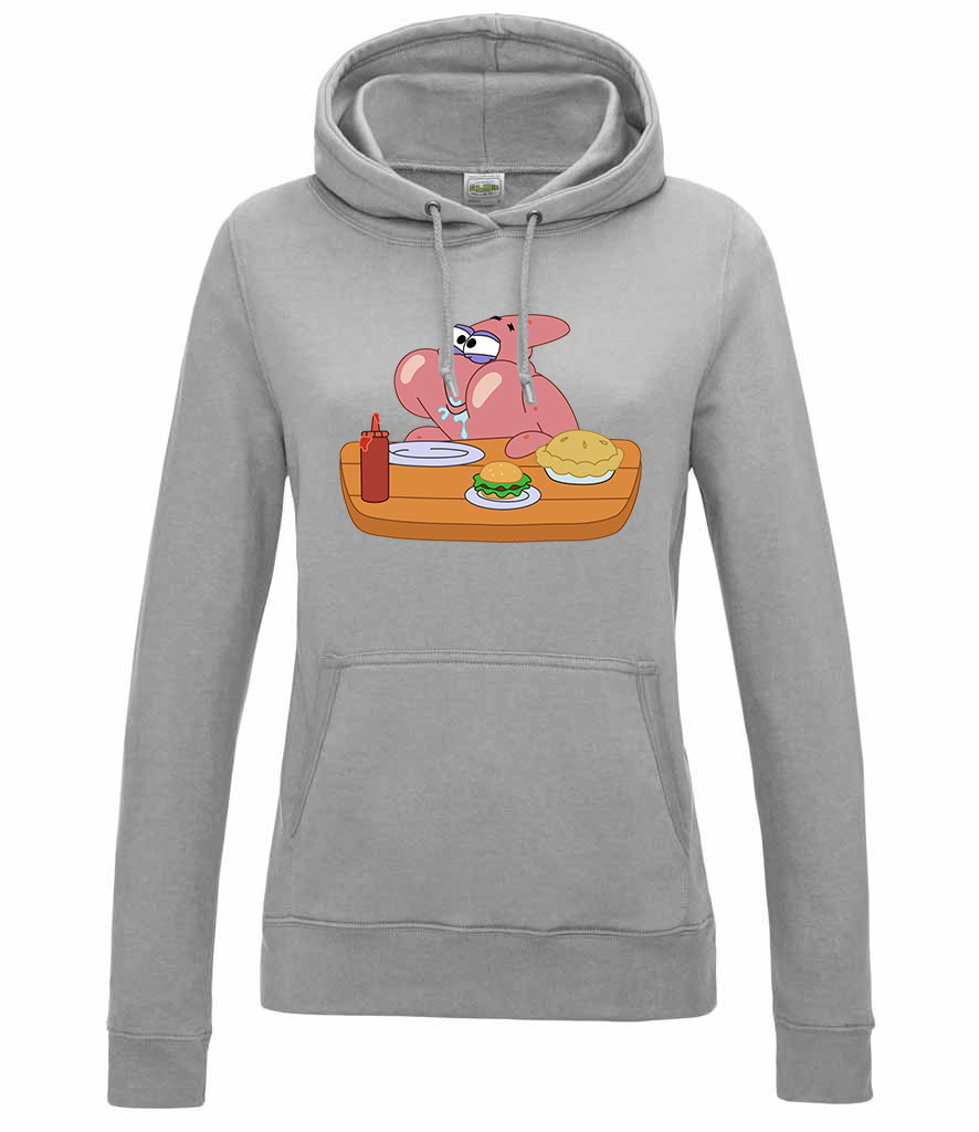 patrik csillag spongya bob Sportszürke Női Kapucnis Pulóver