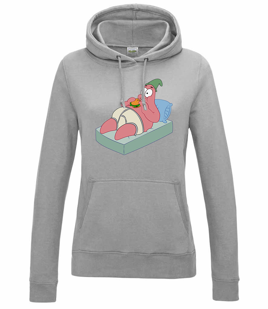 patrik csillag spongya bob Sportszürke Női Kapucnis Pulóver