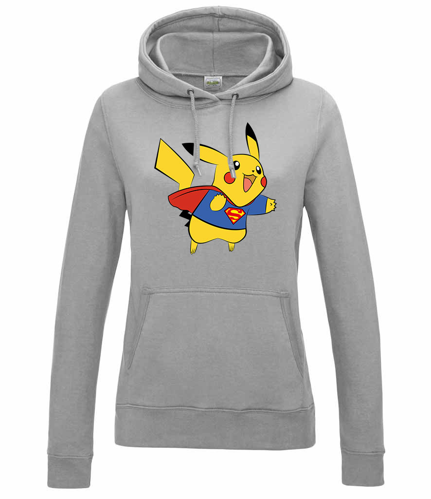 pokemon pikachu Sportszürke Női Kapucnis Pulóver