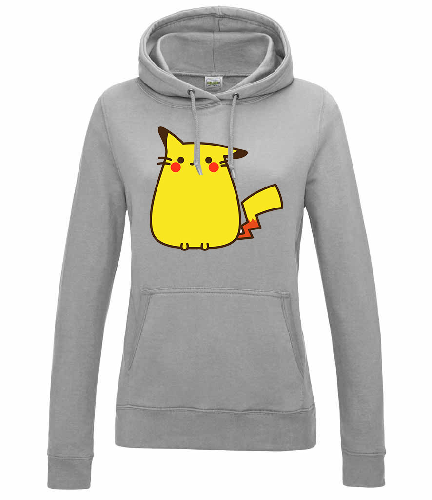 pusheen macska macskás cica cicás Sportszürke Női Kapucnis Pulóver