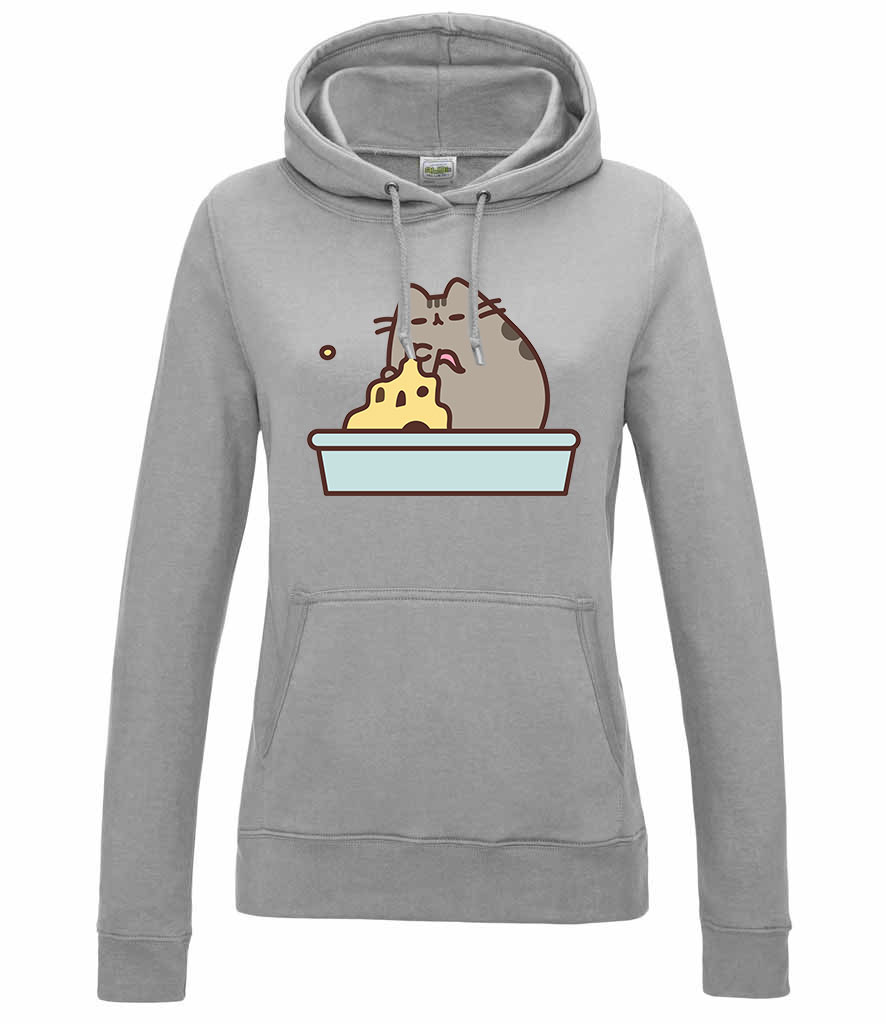 homokvár nyár nyaralás pusheen macska macskás cica cicás Sportszürke Női Kapucnis Pulóver