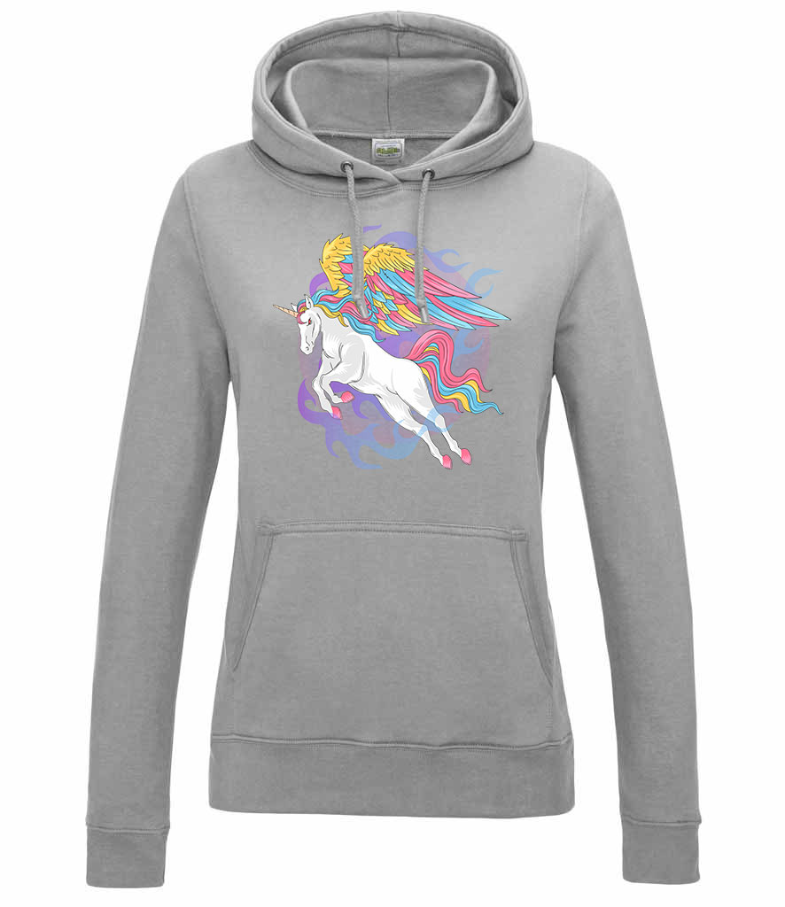 Unikornis pegasus Sportszürke Női Kapucnis Pulóver