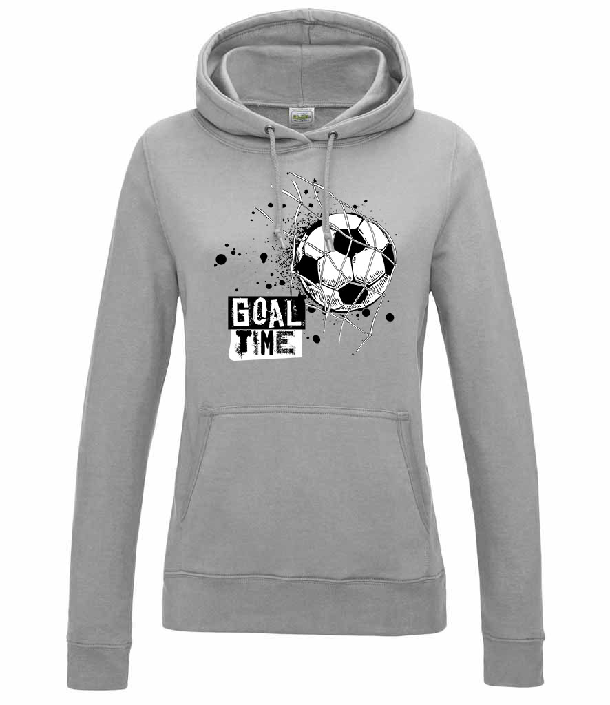 gól foci focis football focista Sportszürke Női Kapucnis Pulóver