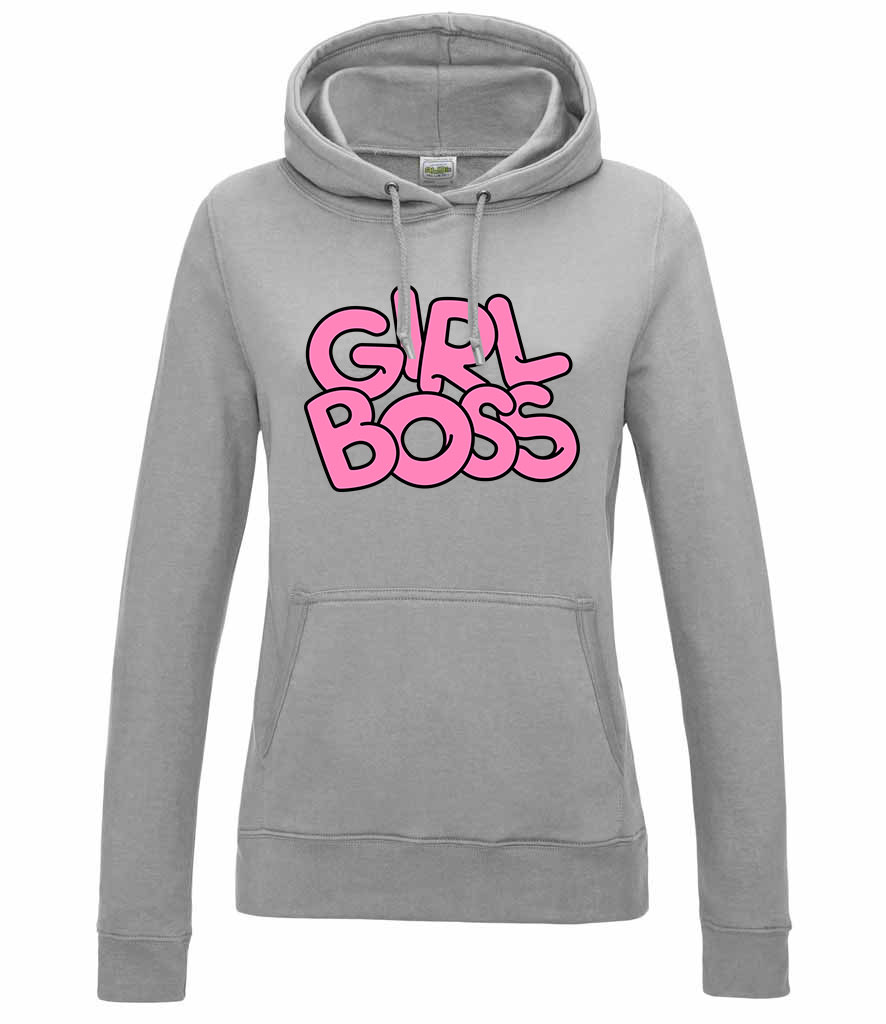 Girl Boss Sportszürke Női Kapucnis Pulóver