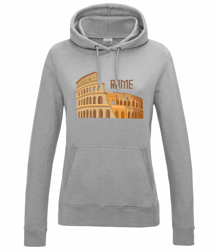 olaszország italy róma rome colosseum  Sportszürke Női Kapucnis Pulóver