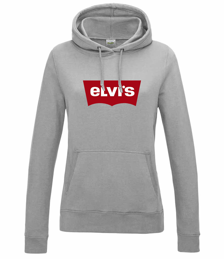 elvis Sportszürke Női Kapucnis Pulóver