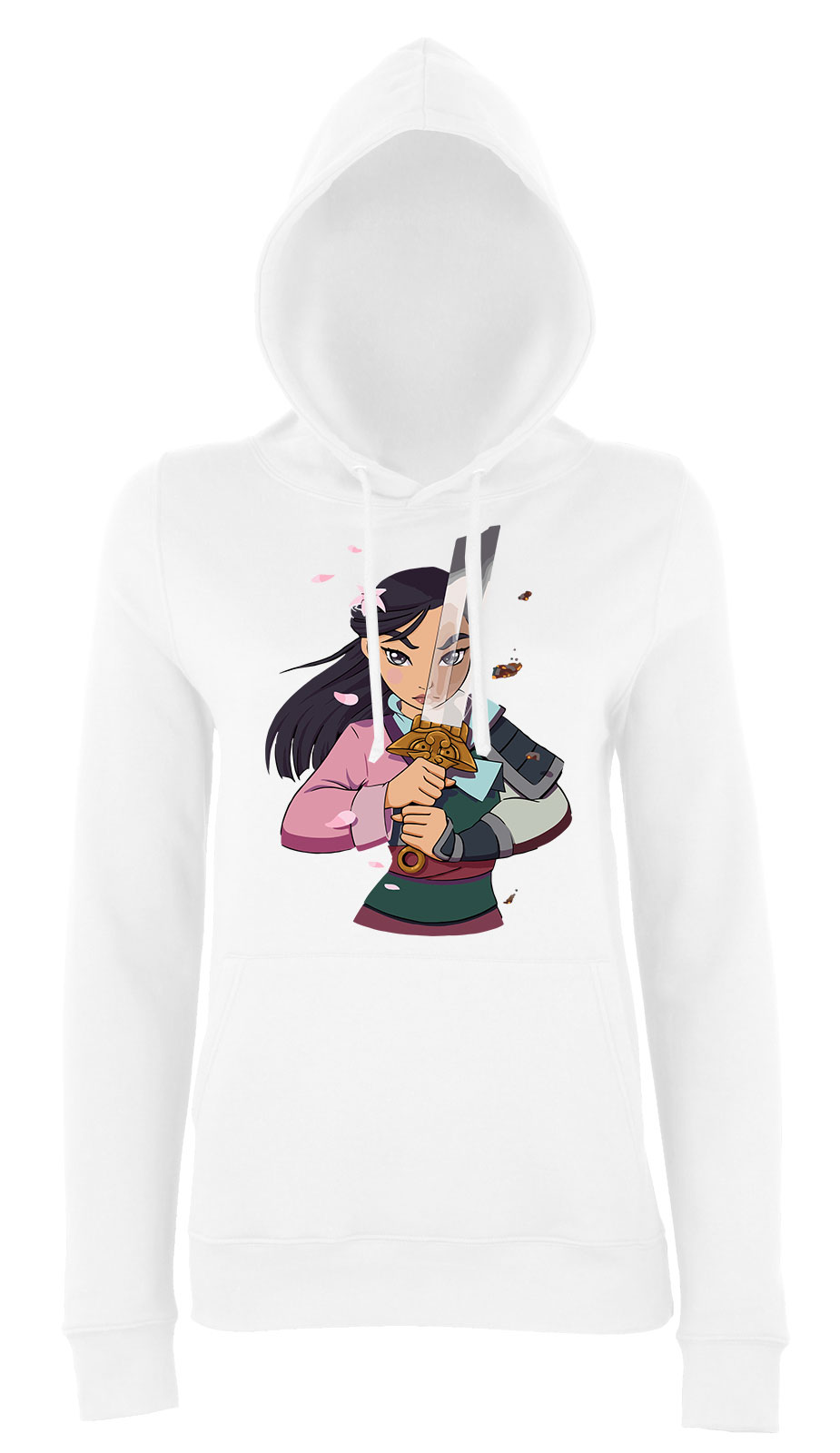 Mulan Fehér Női Kapucnis Pulóver