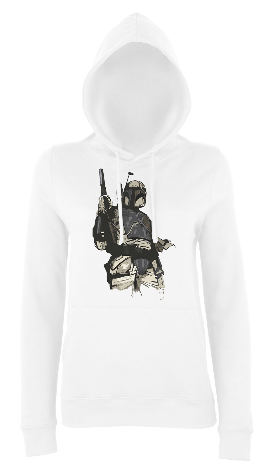 Star Wars Bounty Hunter Fehér Női Kapucnis Pulóver
