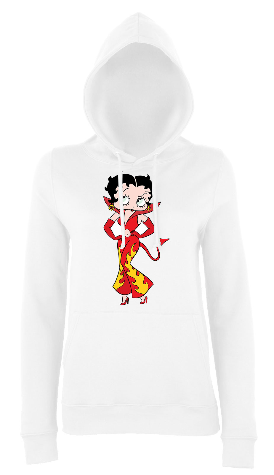 Betty Boop Fehér Női Kapucnis Pulóver
