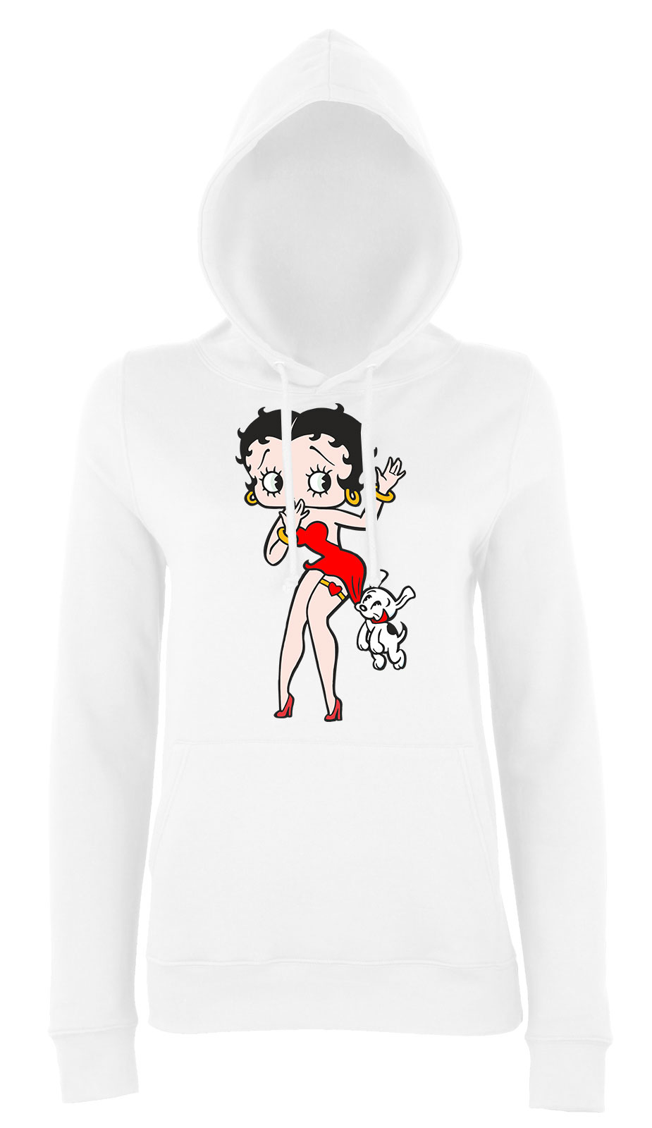 Betty Boop Fehér Női Kapucnis Pulóver
