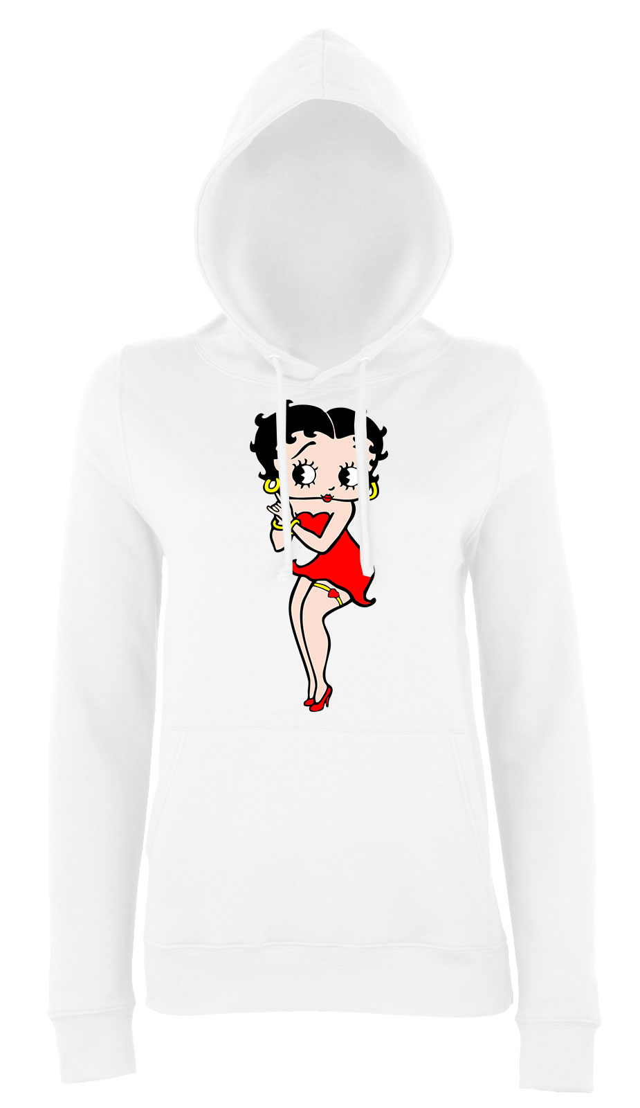 Betty Boop Fehér Női Kapucnis Pulóver