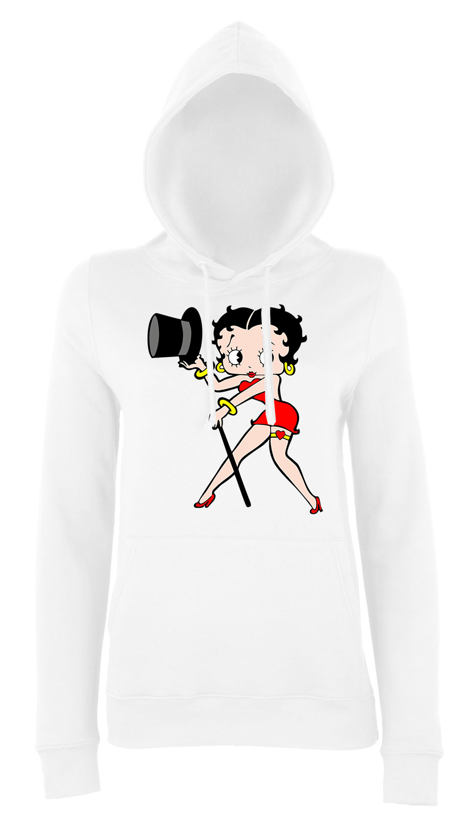 betty boop Fehér Női Kapucnis Pulóver