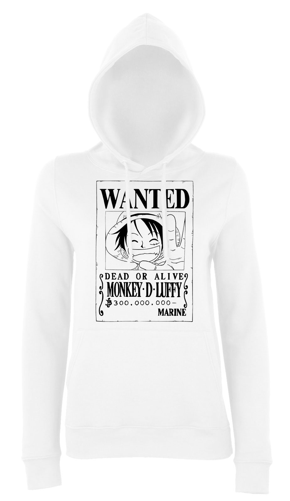 one piece Fehér Női Kapucnis Pulóver