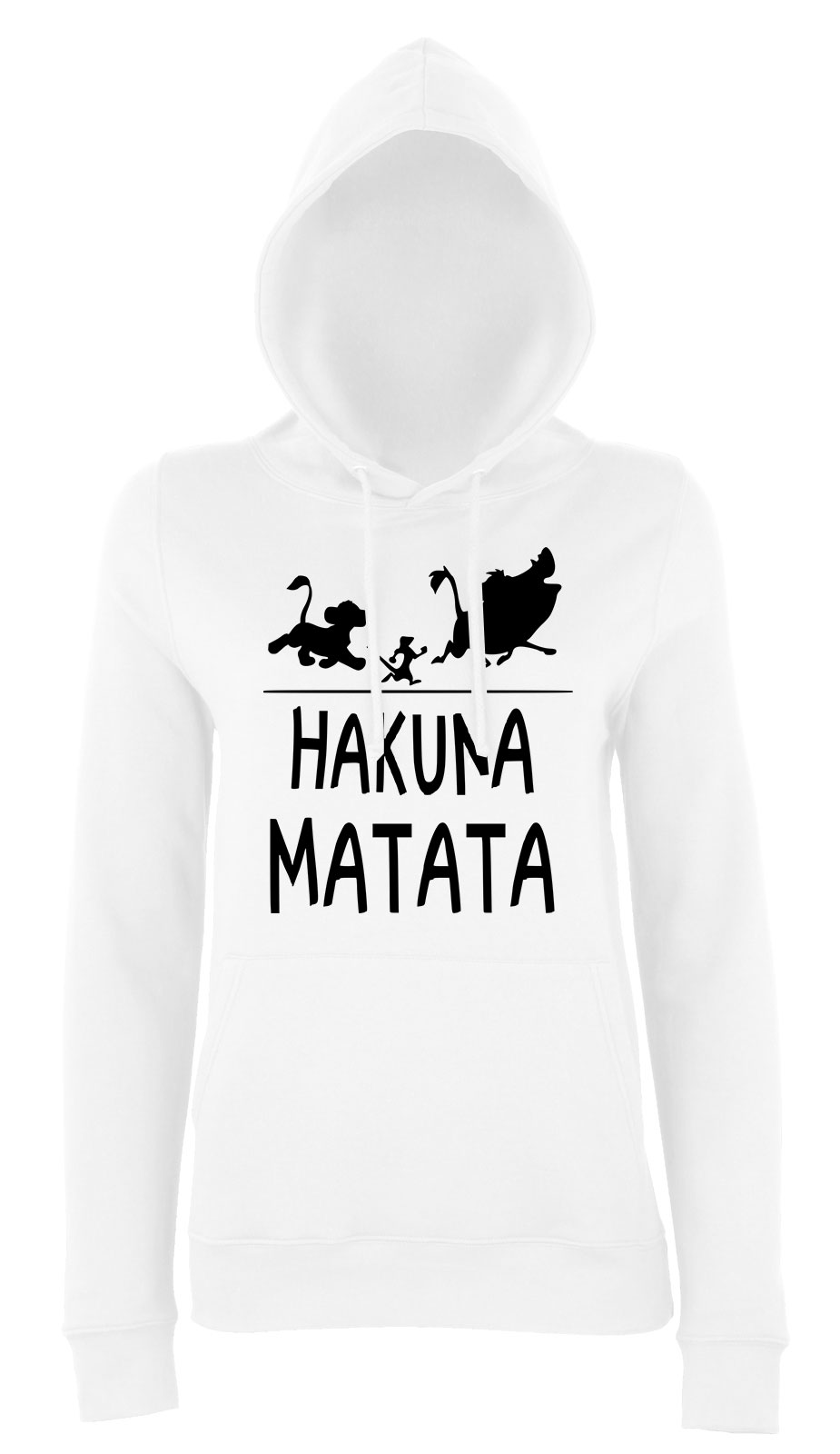 hakuna matata oroszlánkirály Fehér Női Kapucnis Pulóver