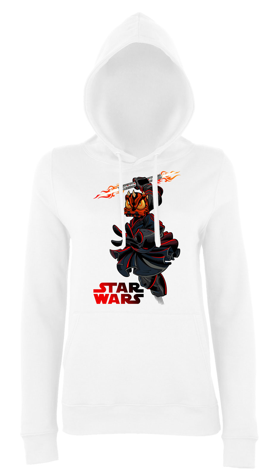 darth maul donald kacsa Fehér Női Kapucnis Pulóver