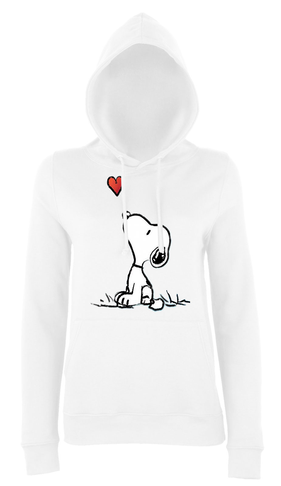 snoopy kutya Fehér Női Kapucnis Pulóver