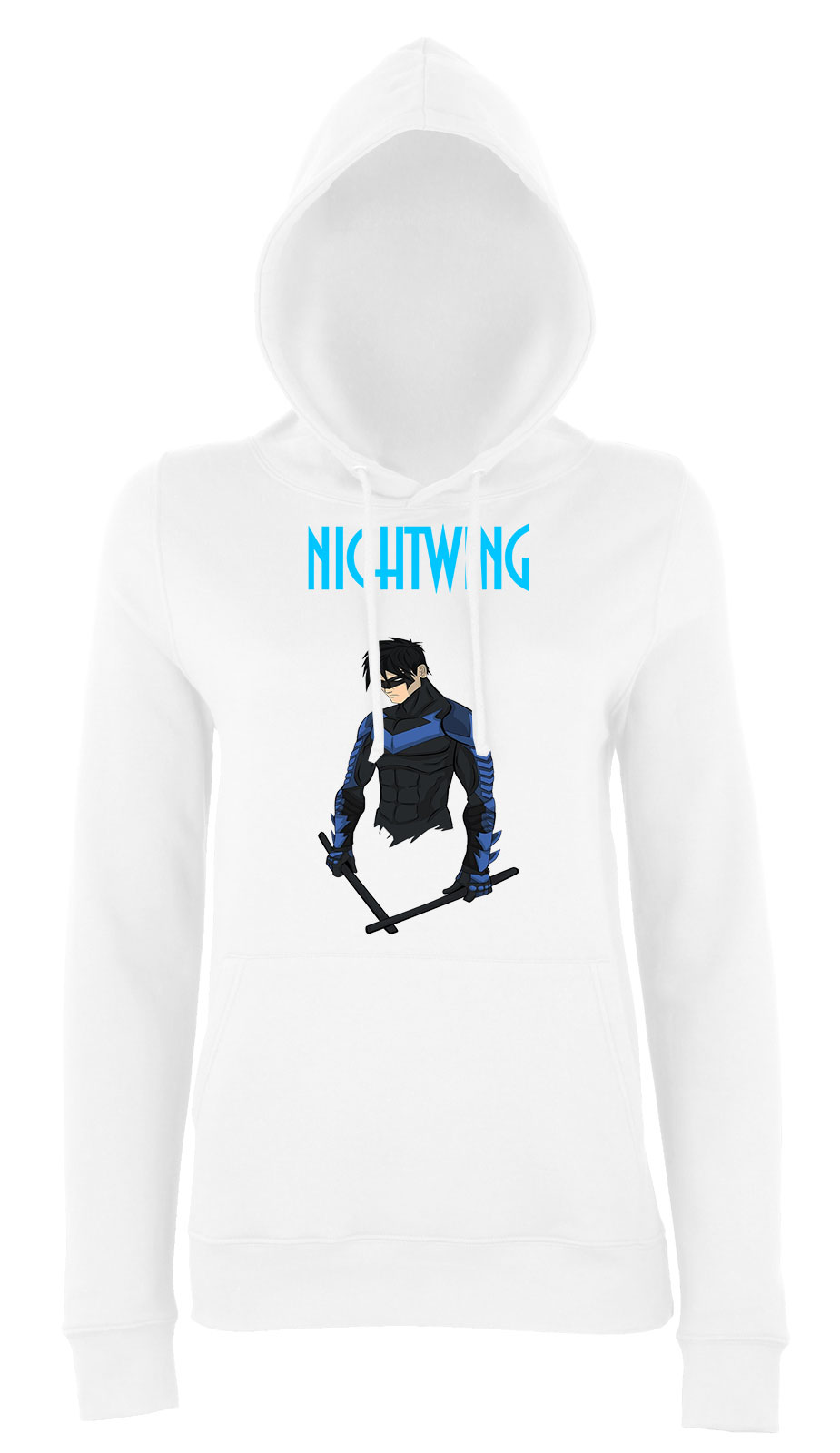 nightwing dc Fehér Női Kapucnis Pulóver