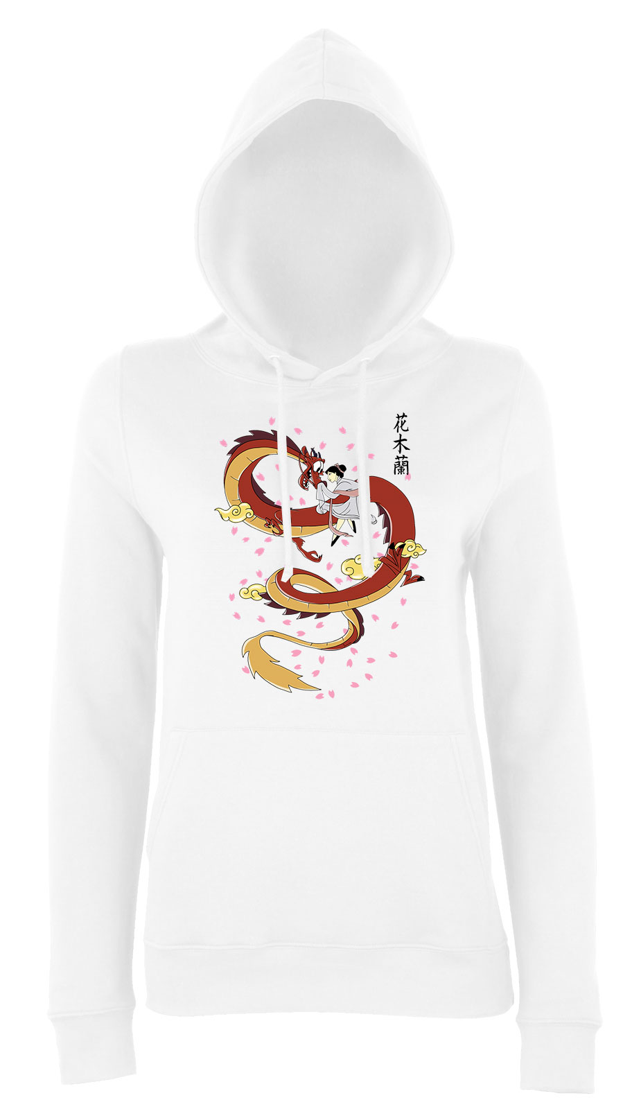 mulan mushu Fehér Női Kapucnis Pulóver