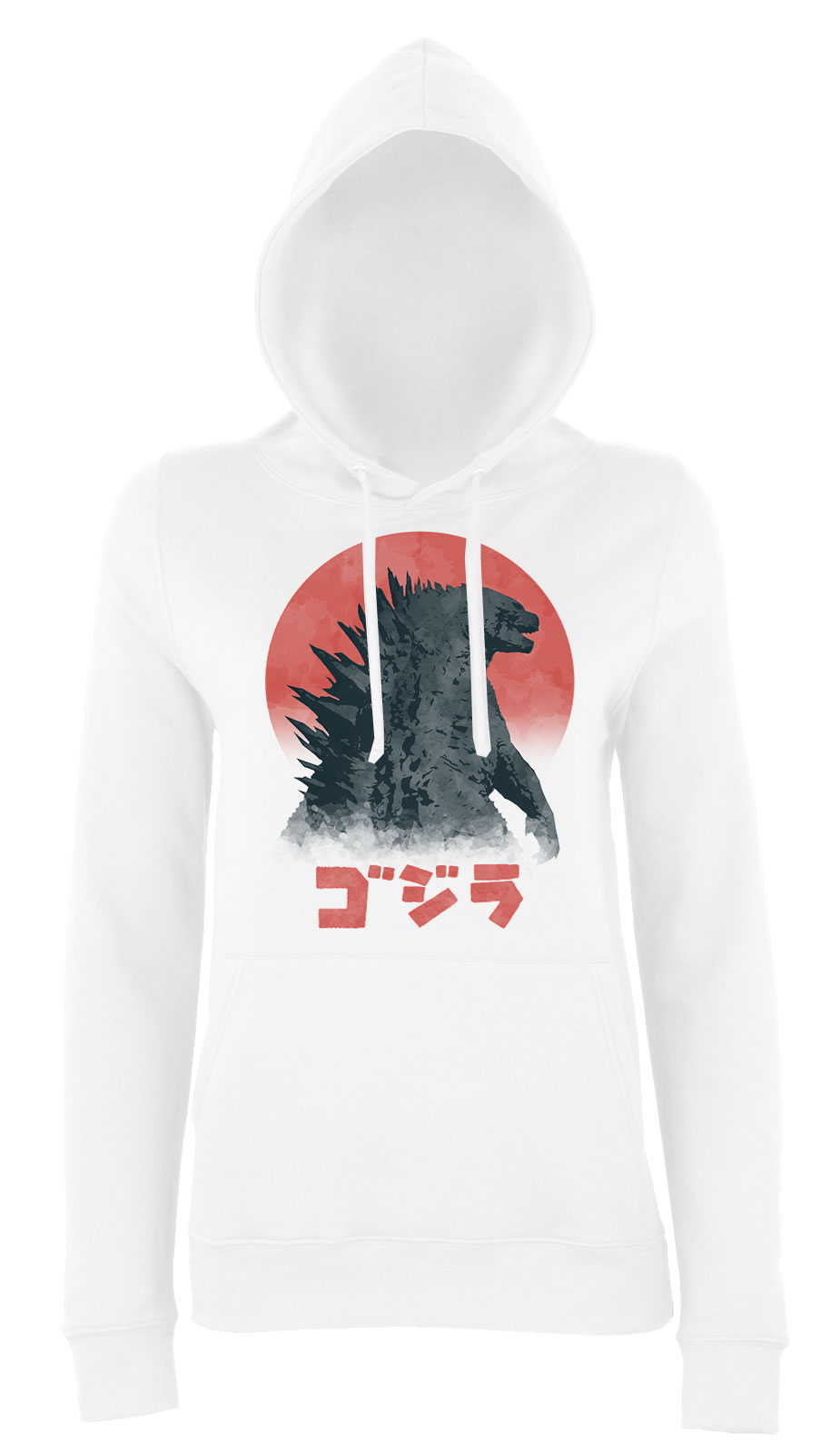 godzilla Fehér Női Kapucnis Pulóver