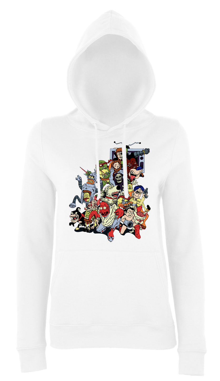 zombi zombis zombik Fehér Női Kapucnis Pulóver