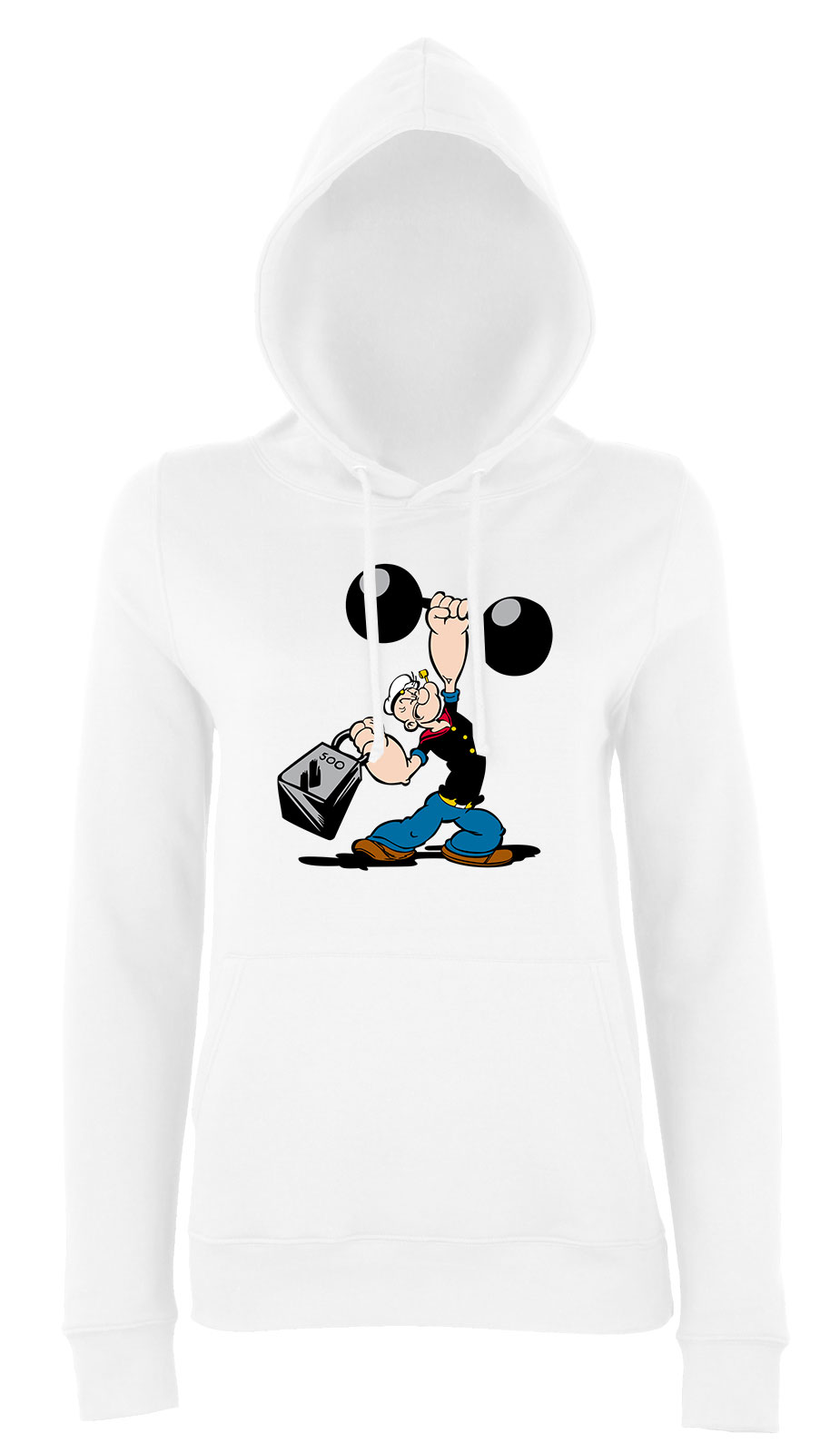 Popeye Kondi Fehér Női Kapucnis Pulóver