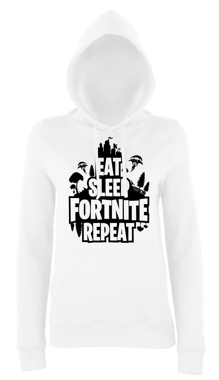 Fortnite battle royale Fehér Női Kapucnis Pulóver