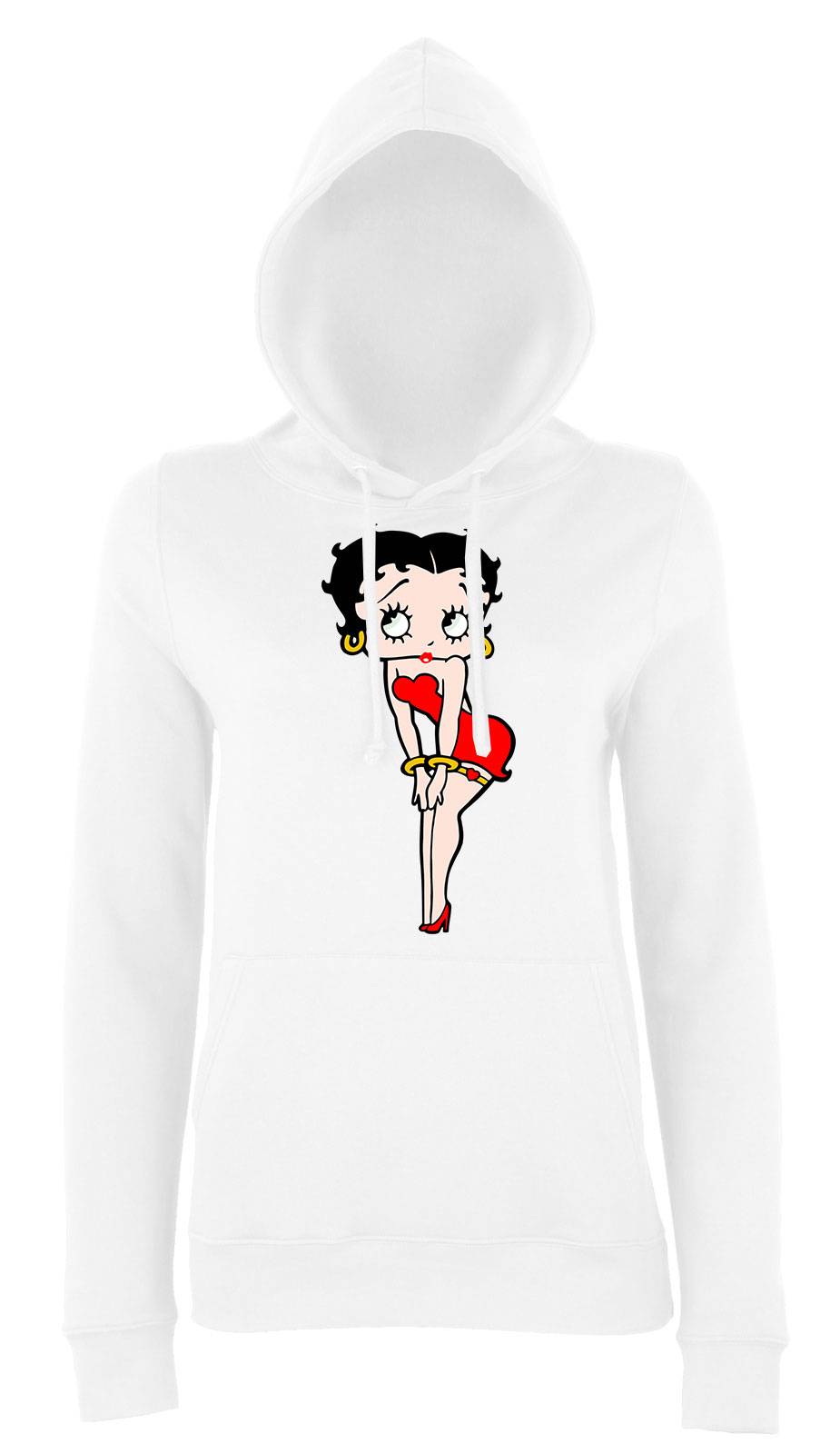 betty boop Fehér Női Kapucnis Pulóver