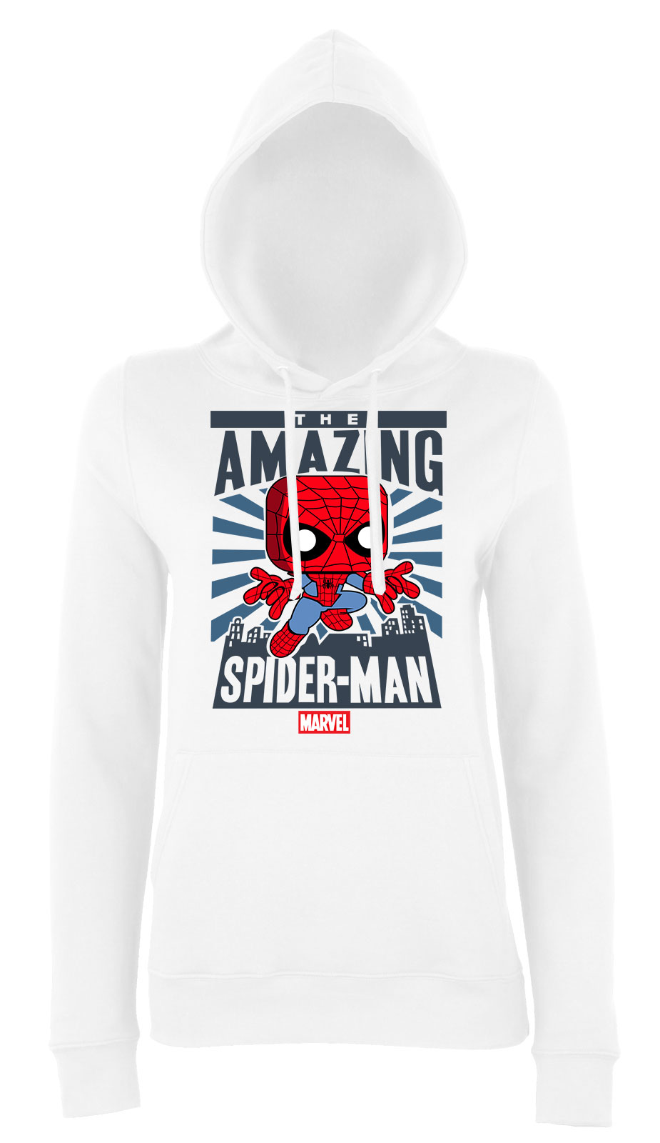 spider man pókember Fehér Női Kapucnis Pulóver