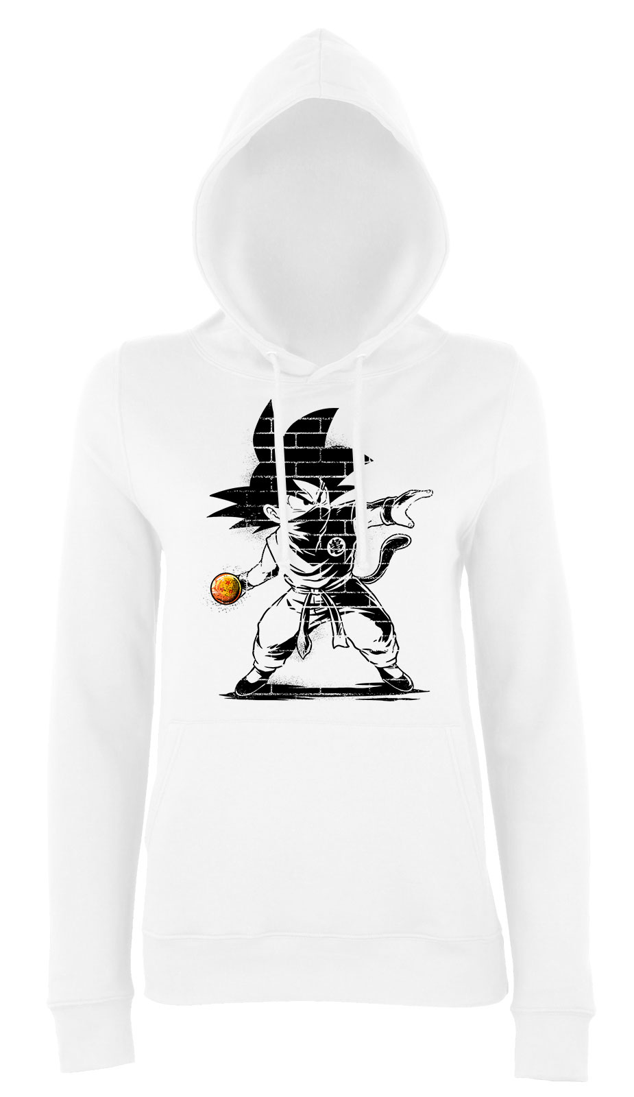 son goku dragon ball Fehér Női Kapucnis Pulóver