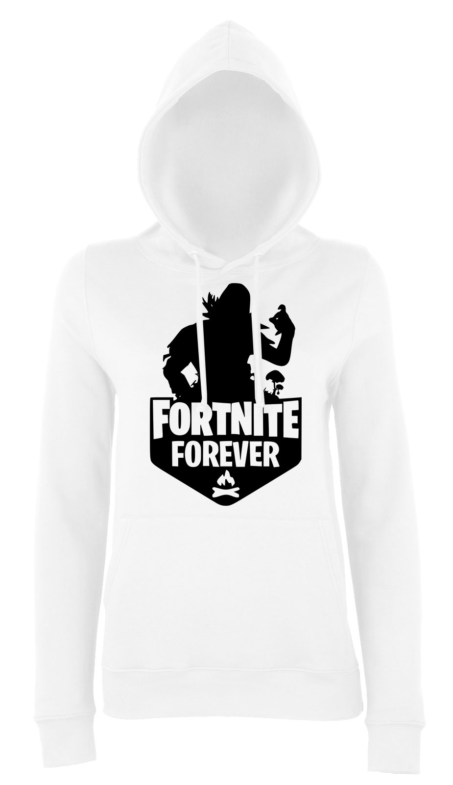 fortnite forever Fehér Női Kapucnis Pulóver