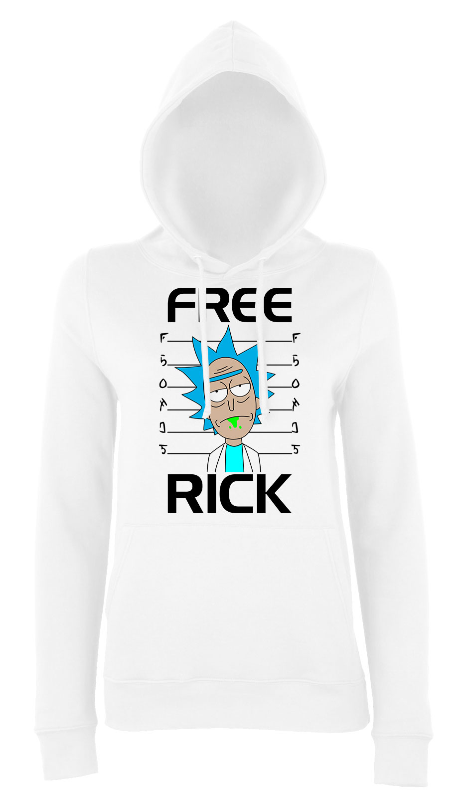 rick és morty Fehér Női Kapucnis Pulóver