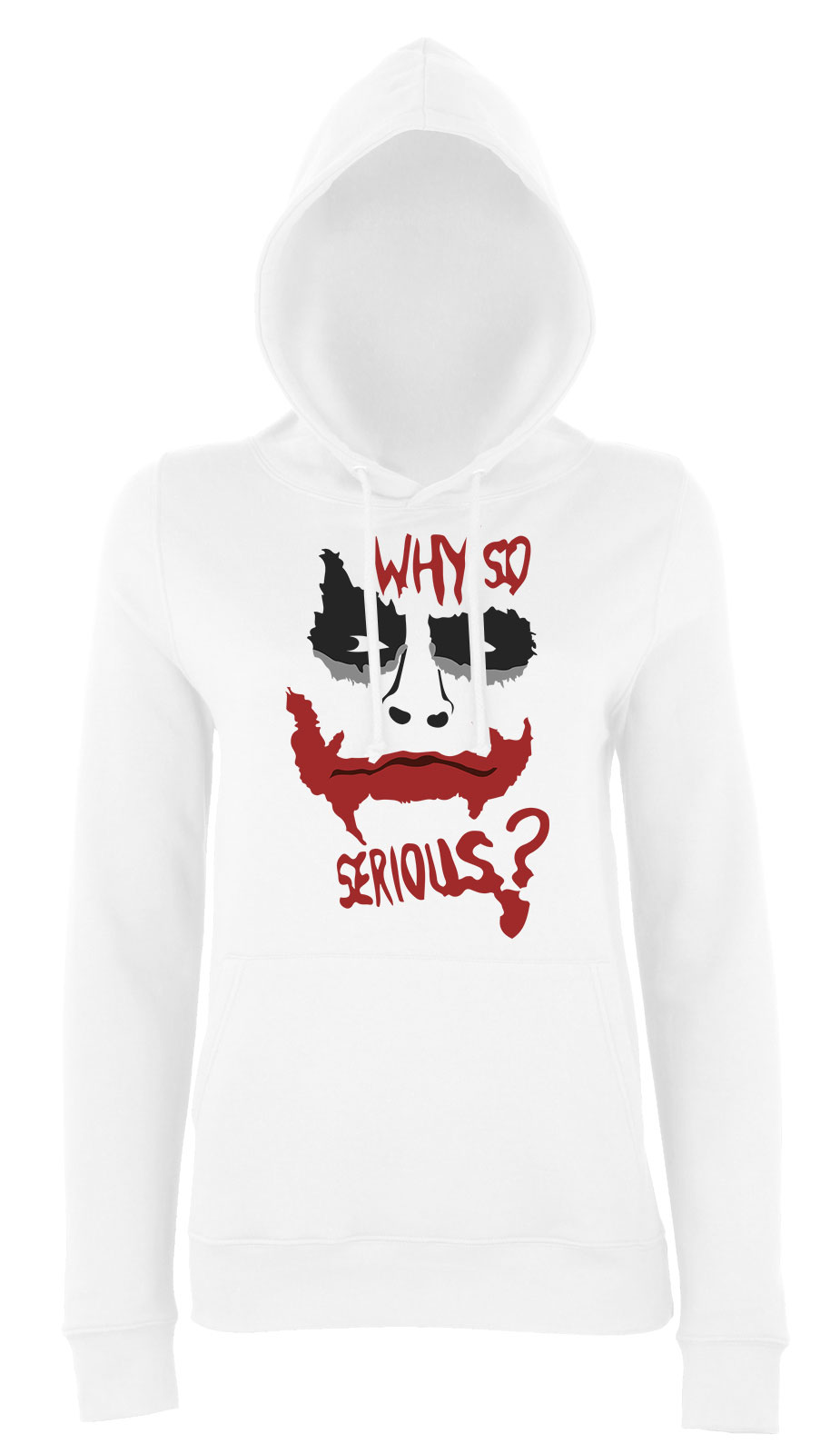 why so serious Joker Fehér Női Kapucnis Pulóver