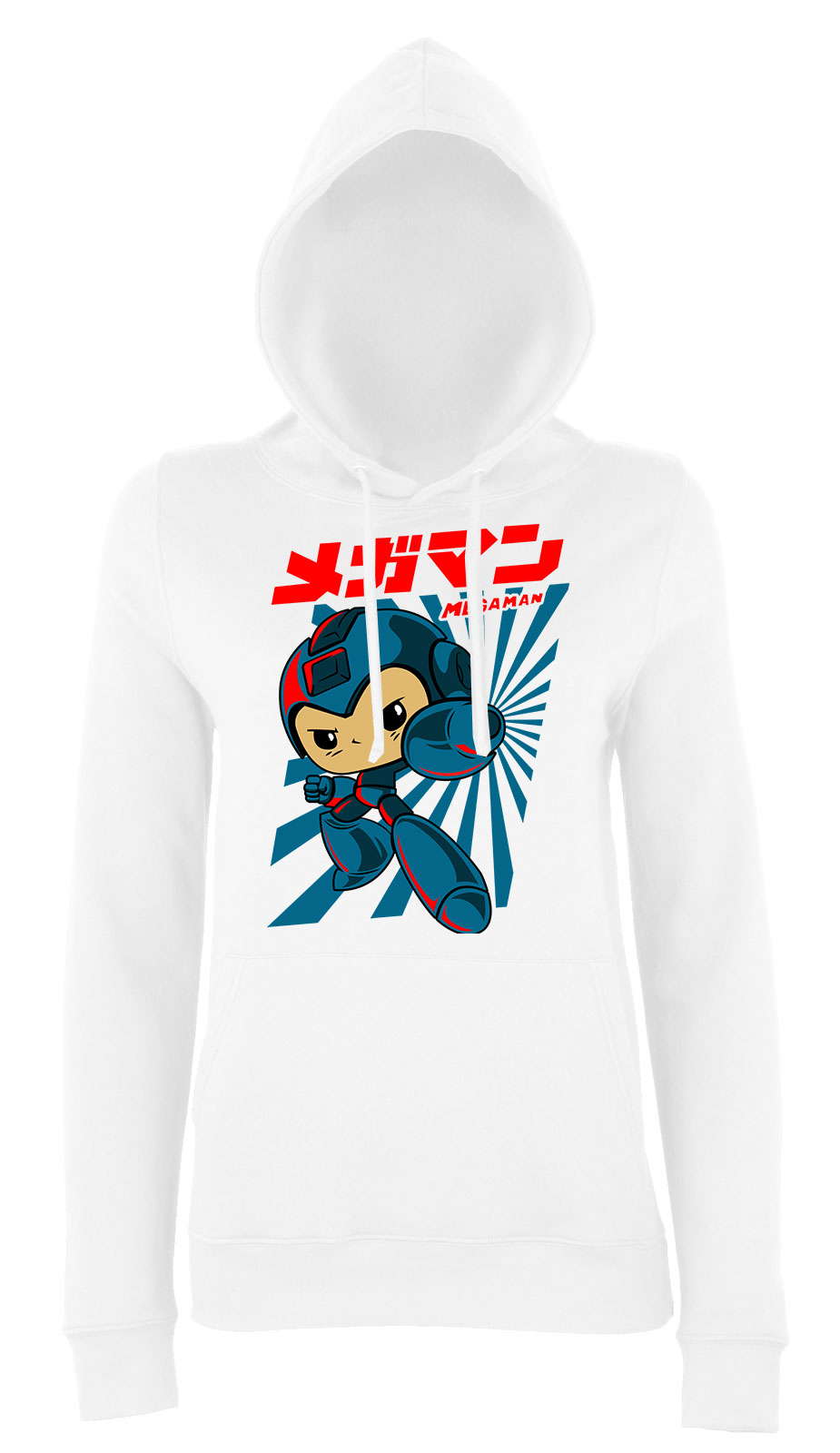 Megaman Fehér Női Kapucnis Pulóver