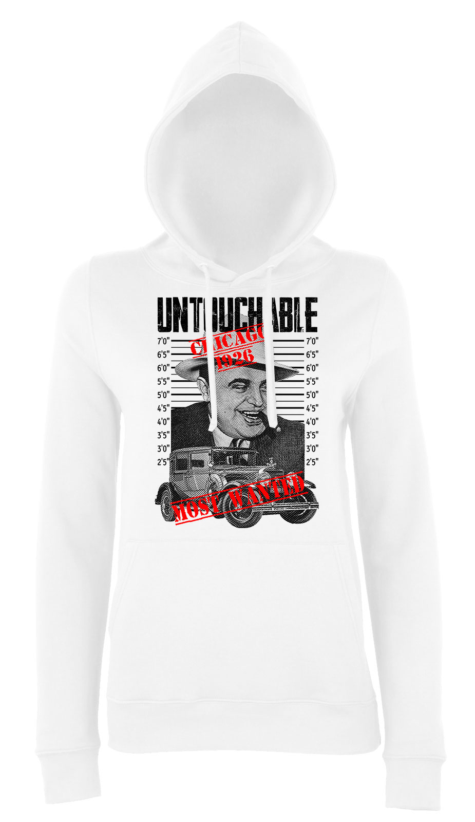 Al Capone Fehér Női Kapucnis Pulóver