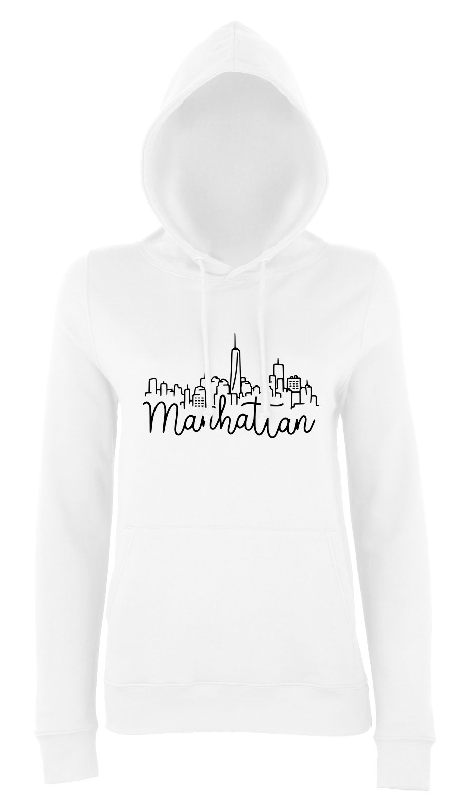 Manhattan Fehér Női Kapucnis Pulóver