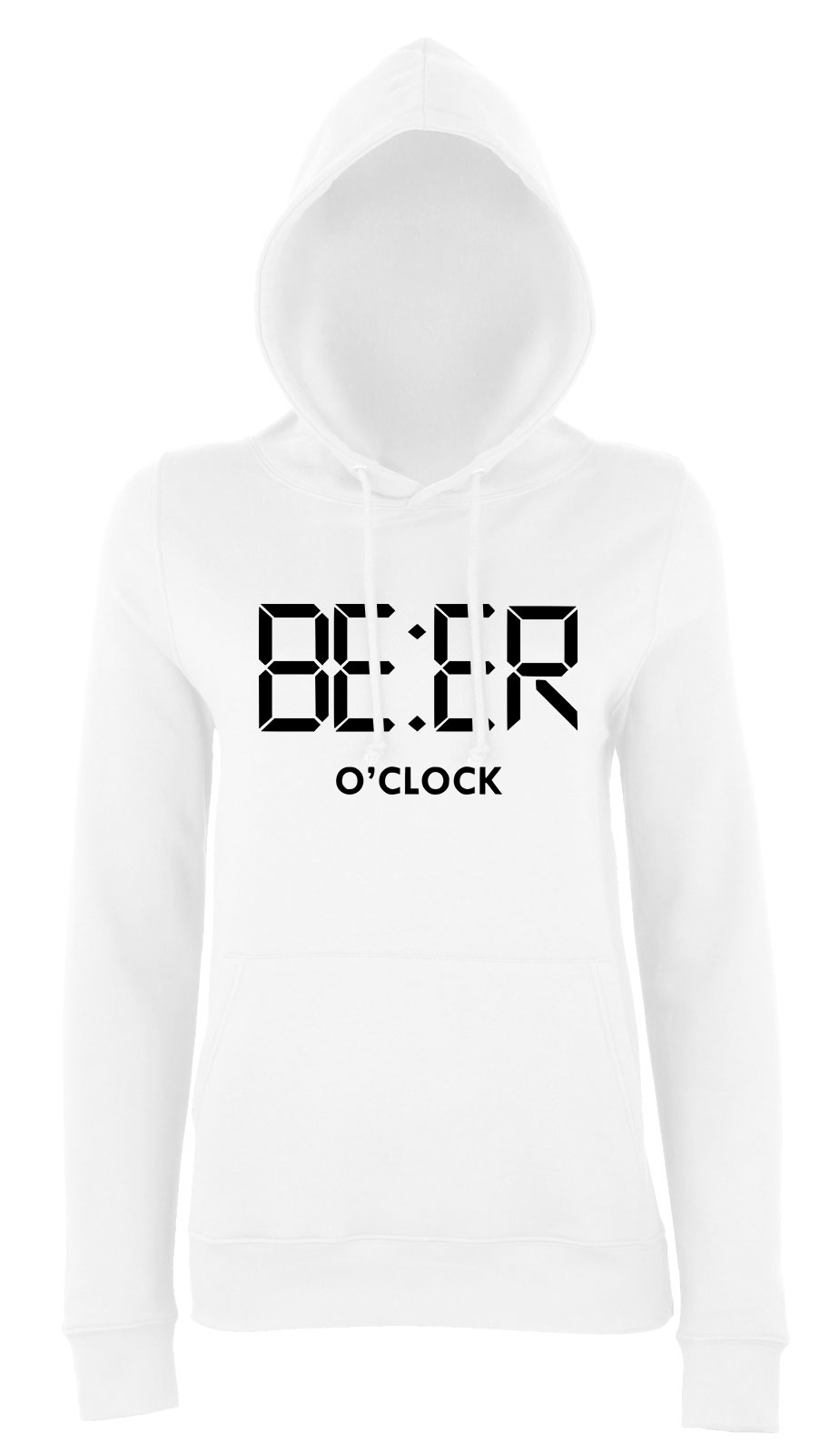 Vicces Sör Beer Oclock Fehér Női Kapucnis Pulóver