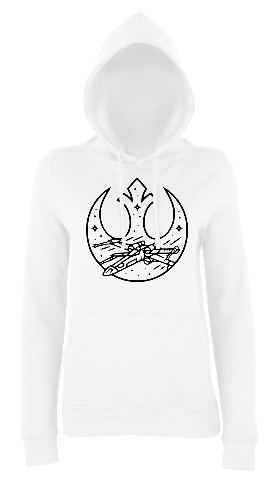 Star Wars X-wing X-szárnyú Fehér Női Kapucnis Pulóver