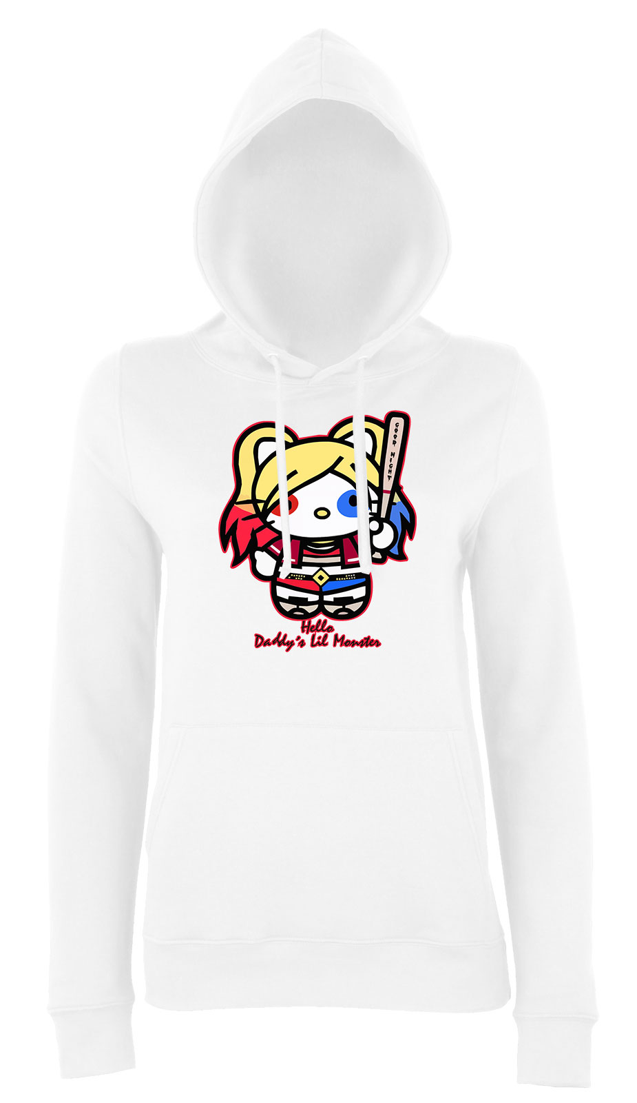 Harley Quinn Fehér Női Kapucnis Pulóver