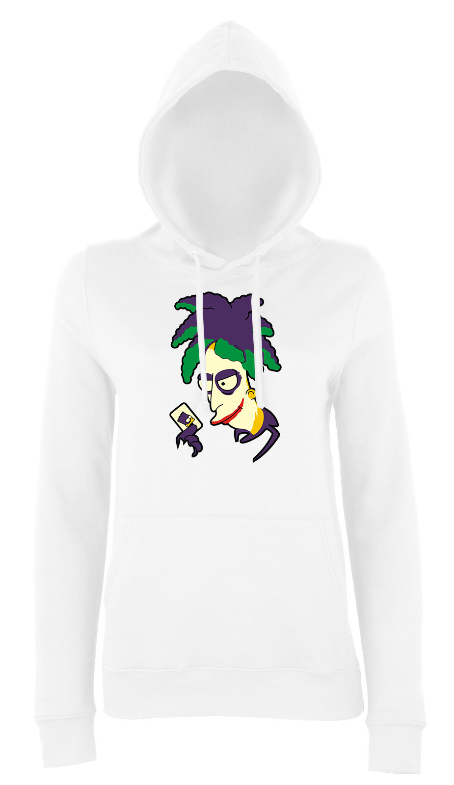 Joker Balfék Bob Simpson Család Fehér Női Kapucnis Pulóver