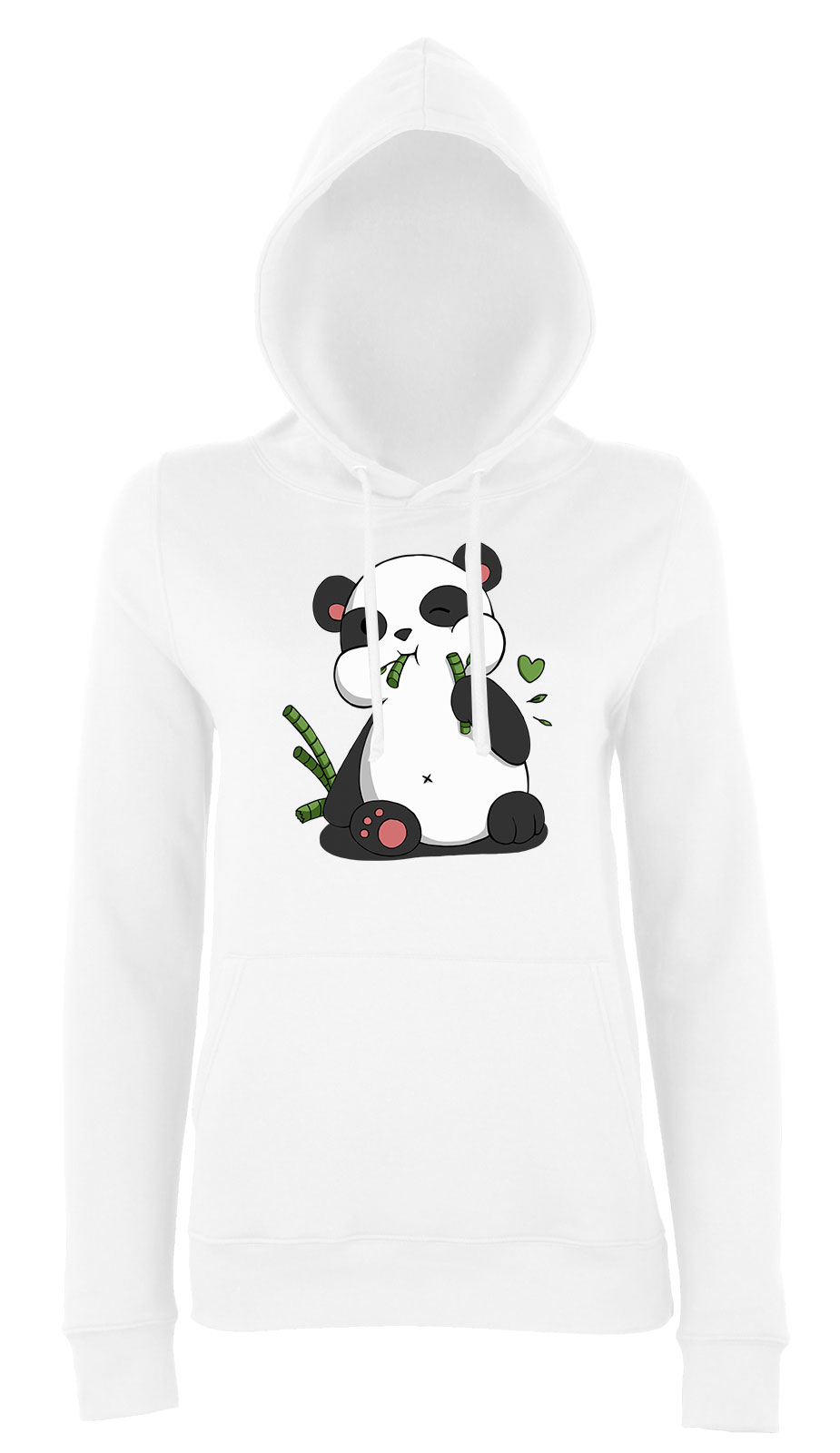 Panda pandás Fehér Női Kapucnis Pulóver