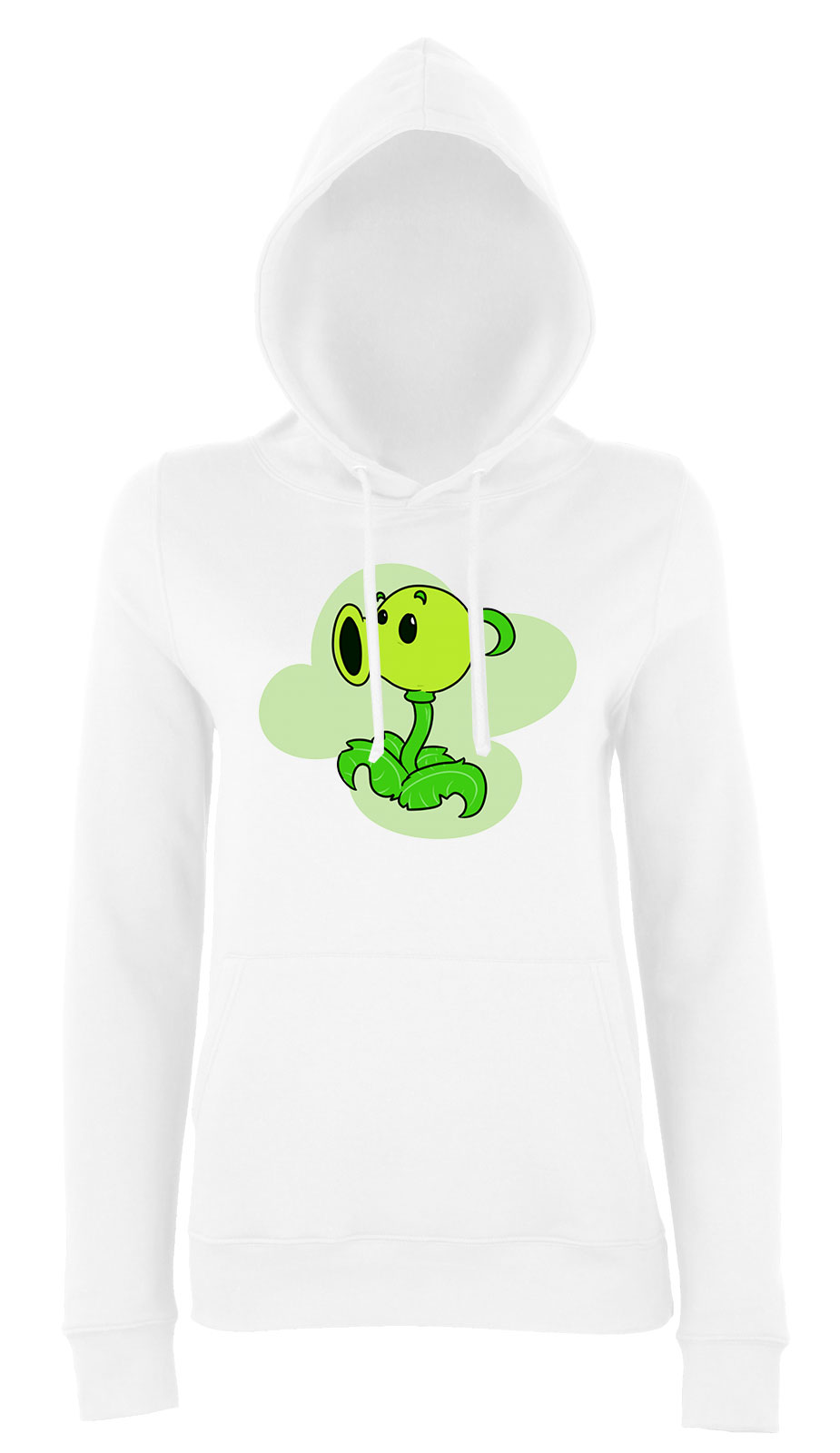 Plants vs zombies Fehér Női Kapucnis Pulóver