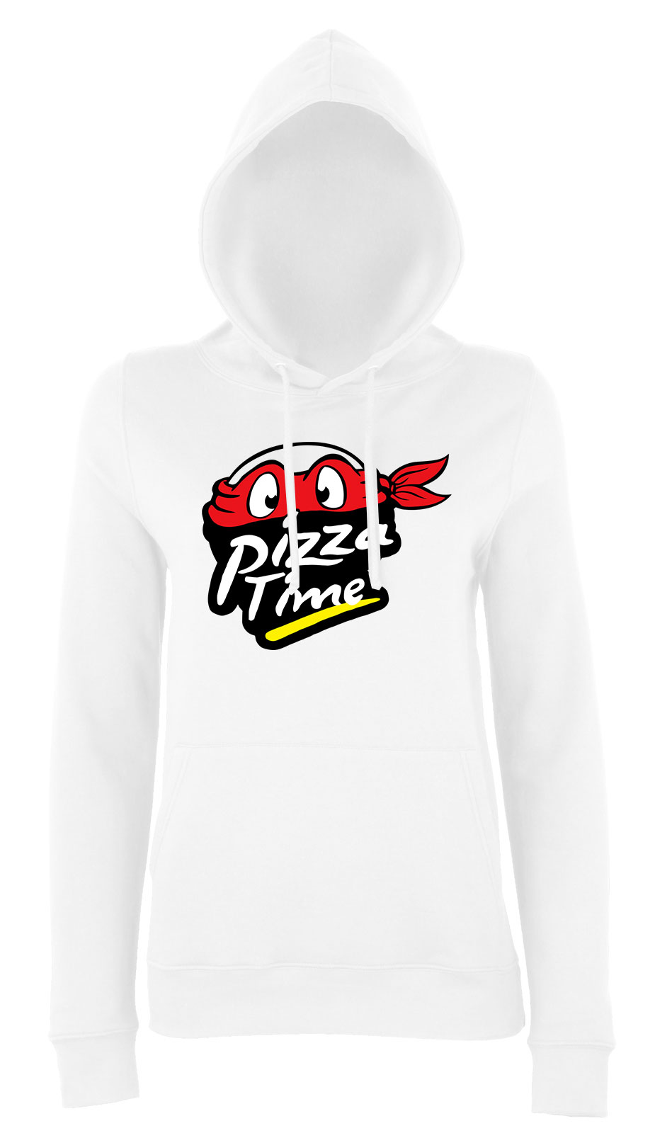 Tini Ninja Teknőcök Pizza Fehér Női Kapucnis Pulóver