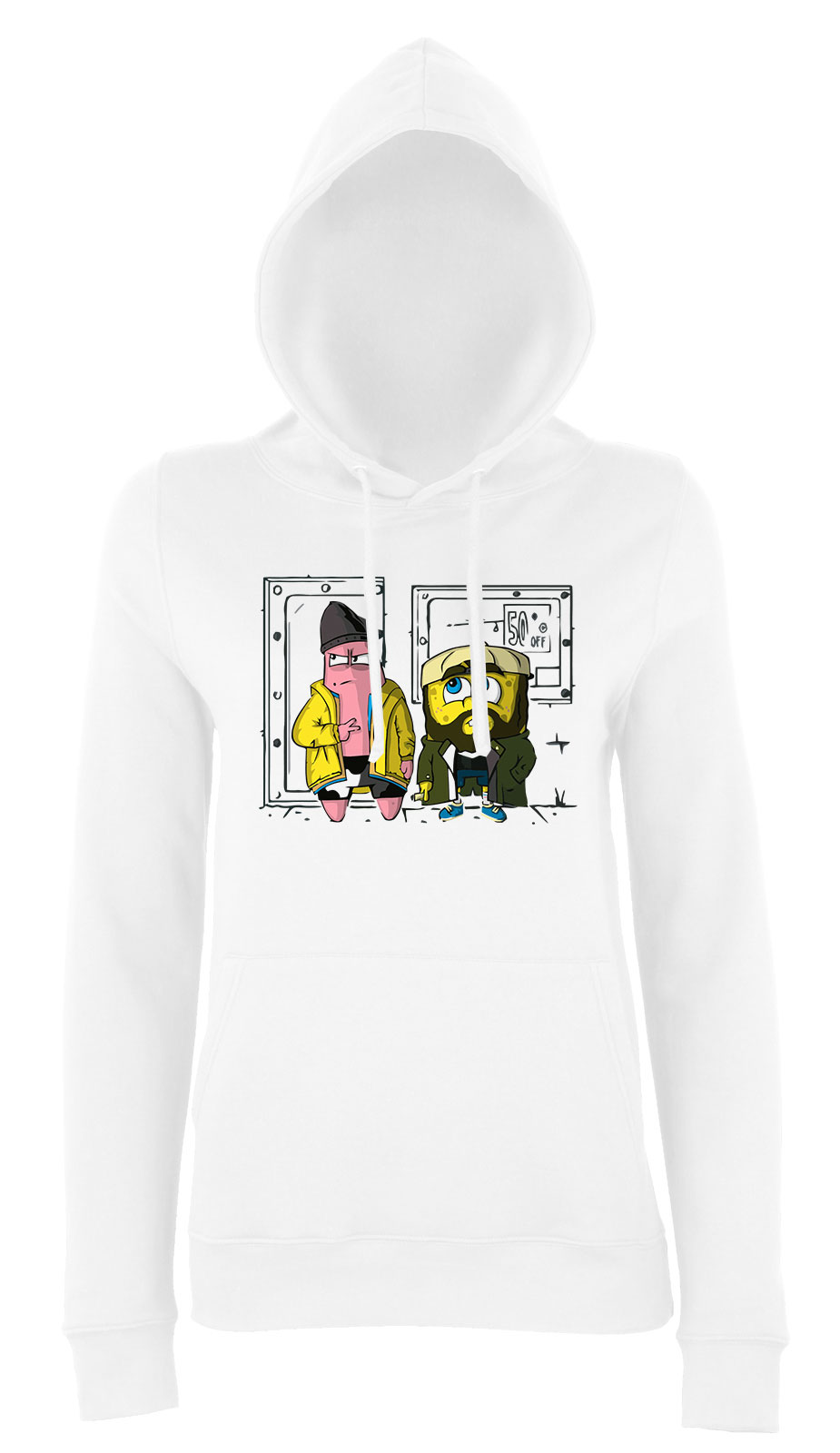 spongya bob jay és néma bob Fehér Női Kapucnis Pulóver