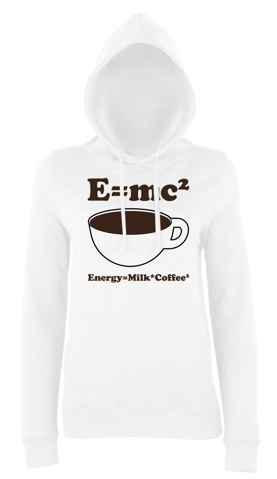 kávé emc 2 Fehér Női Kapucnis Pulóver
