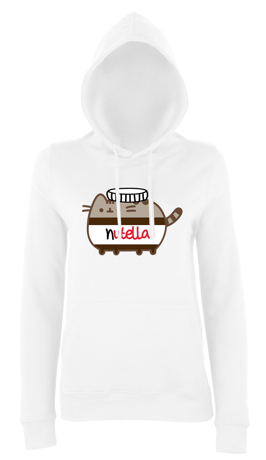 Nutella Pusheen Fehér Női Kapucnis Pulóver