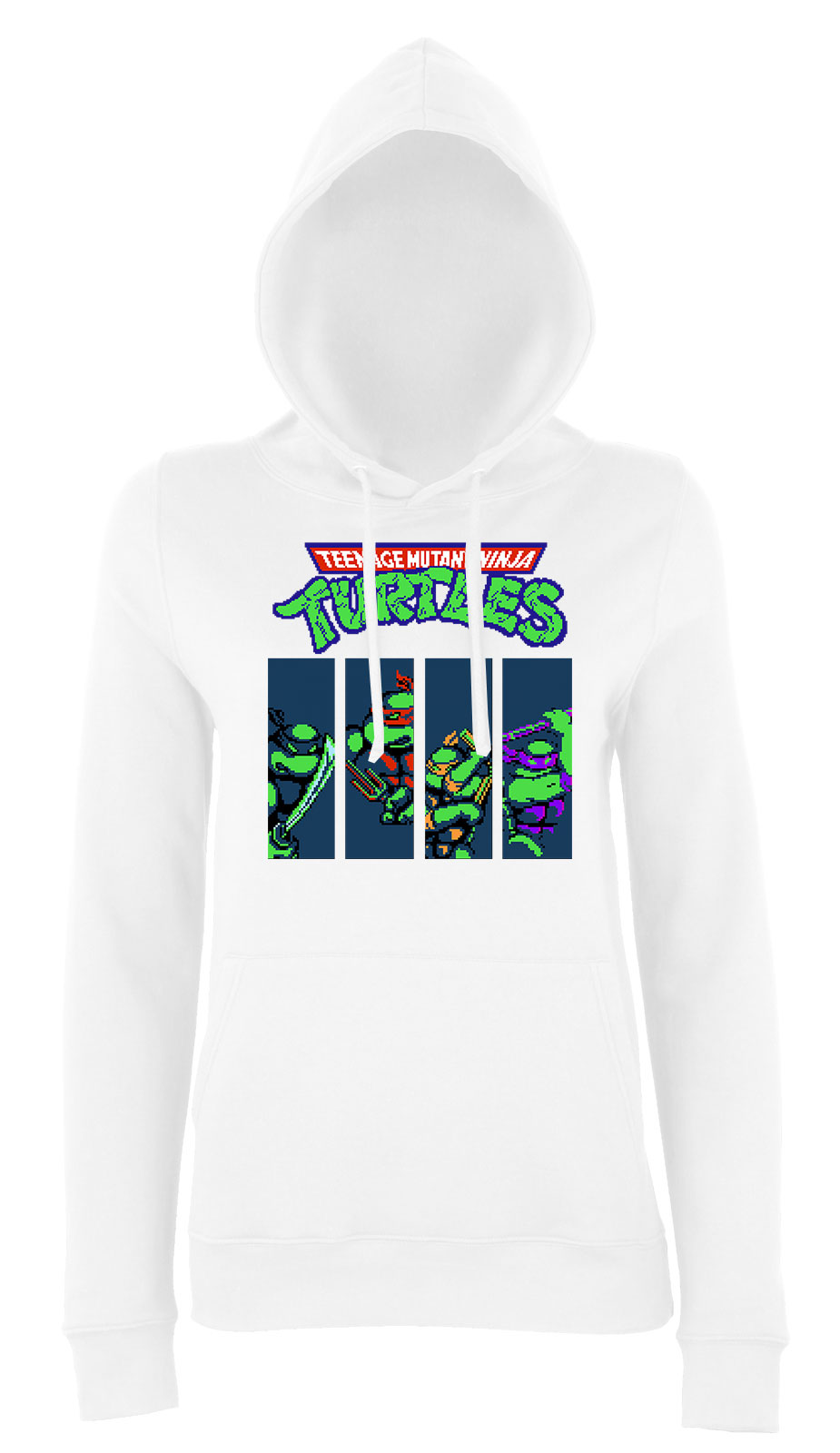 Tini Ninja Teknőcök tmnt Fehér Női Kapucnis Pulóver