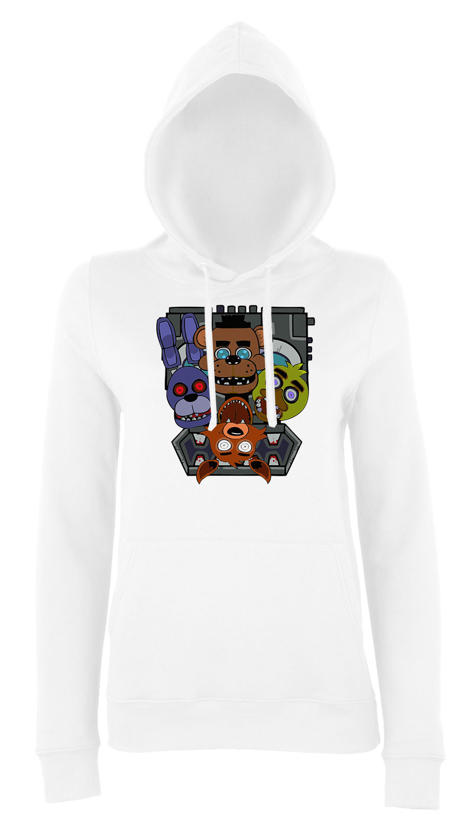 Five Nights At Freddy's Fehér Női Kapucnis Pulóver